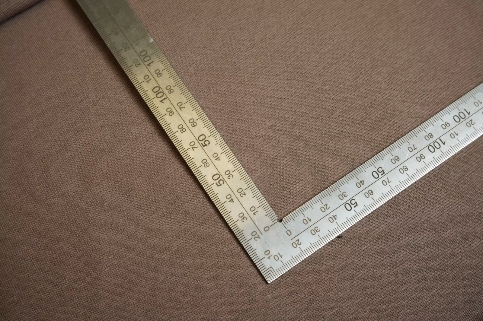 Dzianina ściągacz prążek bawełna brązowy szer. 102 cm