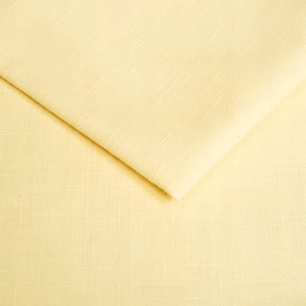 Włoska ubraniowa tkanina len żółty szer. 158 cm
